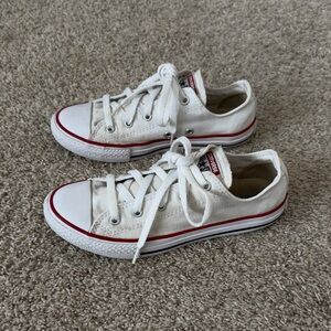 Girls Converse all star white shoes sneakers size 3